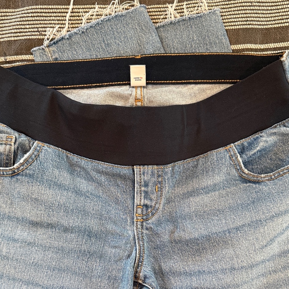 Blue Denim Maternity Jeans - Picture 3 of 6